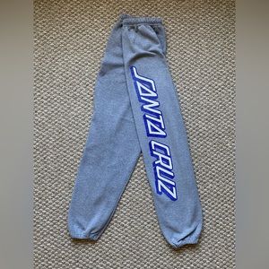 Vintage Santa Cruz Skateboard Sweatpants Gray Size Large